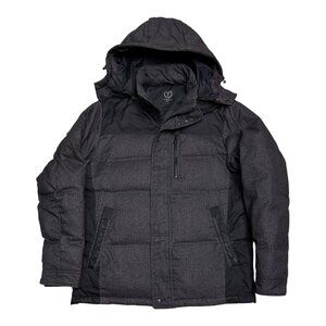 TUMI TECH Down & Feather Fill Luxury Winter Puffer Parka Jacket Coat Mens Medium